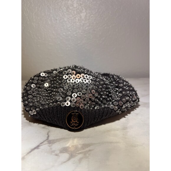Vintage 2000’s Juicy Couture Sequin Beret With Charm Womans 100% Merino Wool main image 9